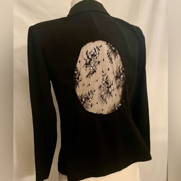 One of a kind handmade blazer with lace detail - Picture 5 of 9